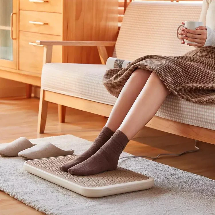 Chauffe-pieds électrique chauffant, coussin chauffant rapide pour  lit/noël/maison/bureau, température constante intelligente à cinq vitesses
