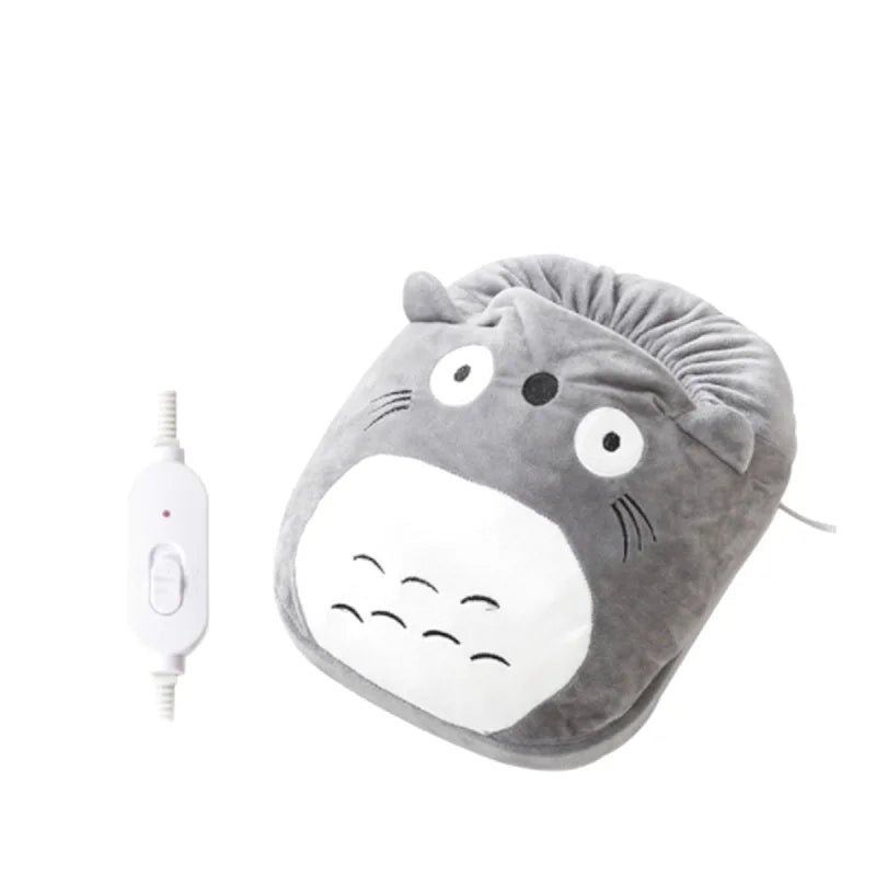 chauffe pied peluche chat gris 5